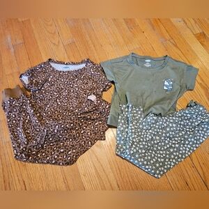 Lot Bundle Girls Small Pajama Set Short Sleeve